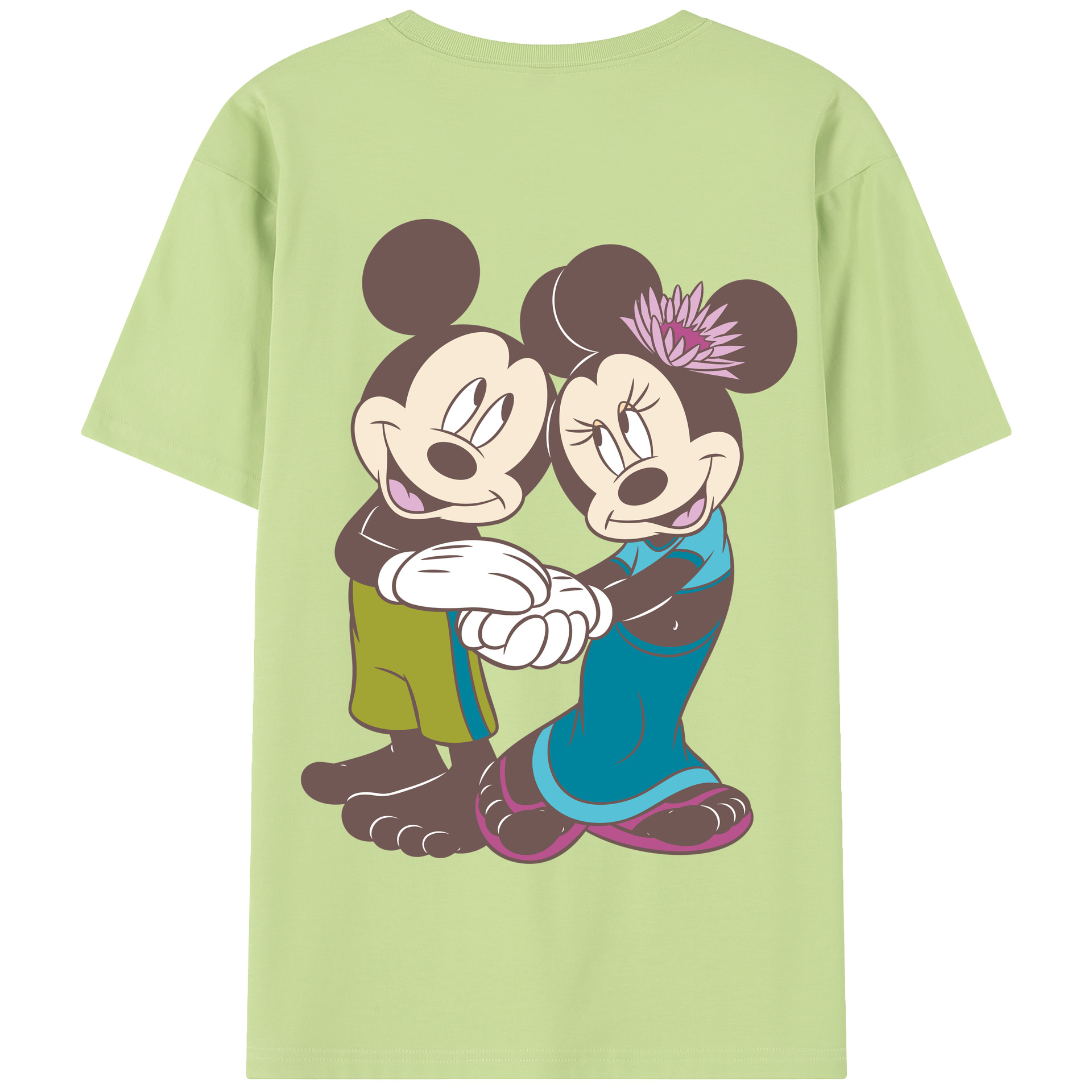（画像用） ミッキーマウス Mickey Mouse 綿100％半袖Tシャツ（背面プリント）